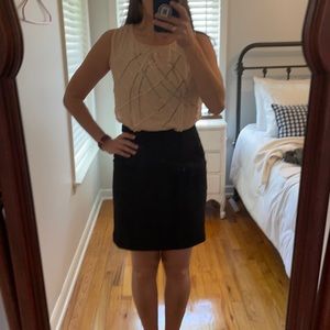 Tan and Black Mini Dress